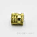 Kacang Masukkan Knurled Threaded Brass Embedded Customized